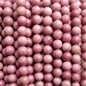 Natural Aaa Pink Rhodonite Gemstone Smooth Round Beads,4mm 6mm 8mm 10mm Pink Rhodonite Beads Wholesale Supply,one Strand 15"