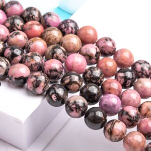 Natural Pink Rhodonite Gemstone Grade Aaa Round 4mm 6mm 8mm 10mm Loose Beads