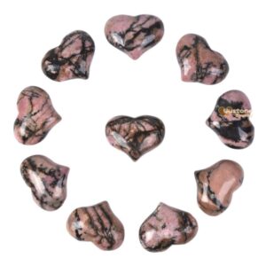 25mm Matrix rhodonite puff LOVE hearts 1 inch Crystal healing Reiki pocket stone 25mm Matrix rhodonite puff LOVE hearts 1 inch Crystal healing Reiki pocket stone