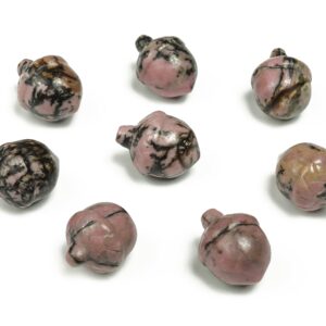 Rhodonite Crystal Acorn - Acorn Carving - Crystal Carving - Healing Stone - Home Decor - 21mm - Acorn-3 Rhodonite Crystal Acorn - Acorn Carving - Crystal Carving - Healing Stone - Home Decor - 21mm - Acorn-3