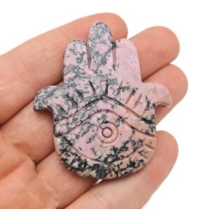 Rhodonite Evil Eye Hand Gemstone Carving - Pocket Crystal - Crystals Chakra - Meditation Crystal - Energy Gift For Her - El1014 Rhodonite Evil Eye Hand Gemstone Carving - Pocket Crystal - Crystals Chakra - Meditation Crystal - Energy Gift For Her - El1014