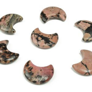 Rhodonite Gemstone Moon - Crystal Moon - Carved Moon - Healing Crystal - Gemstone Crescent – 3×1.6cm – Mo1037 Rhodonite Gemstone Moon - Crystal Moon - Carved Moon - Healing Crystal - Gemstone Crescent – 3×1.6cm – Mo1037