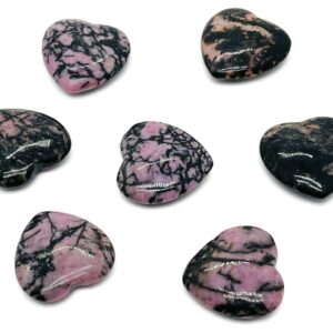 Rhodonite Heart Gemstone Flat – Heart Crystal - Healing Stones – Carving Heart - Natural Stones - 20x20x6 - He1083 Rhodonite Heart Gemstone Flat – Heart Crystal - Healing Stones – Carving Heart - Natural Stones - 20x20x6 - He1083