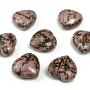 Rhodonite Heart Gemstone – Heart Rhodonite Gemstone – Loose Heart Shaped Gemstone – Natural Gemstone – 4cm - He1240 Rhodonite Heart Gemstone – Heart Rhodonite Gemstone – Loose Heart Shaped Gemstone – Natural Gemstone – 4cm - He1240