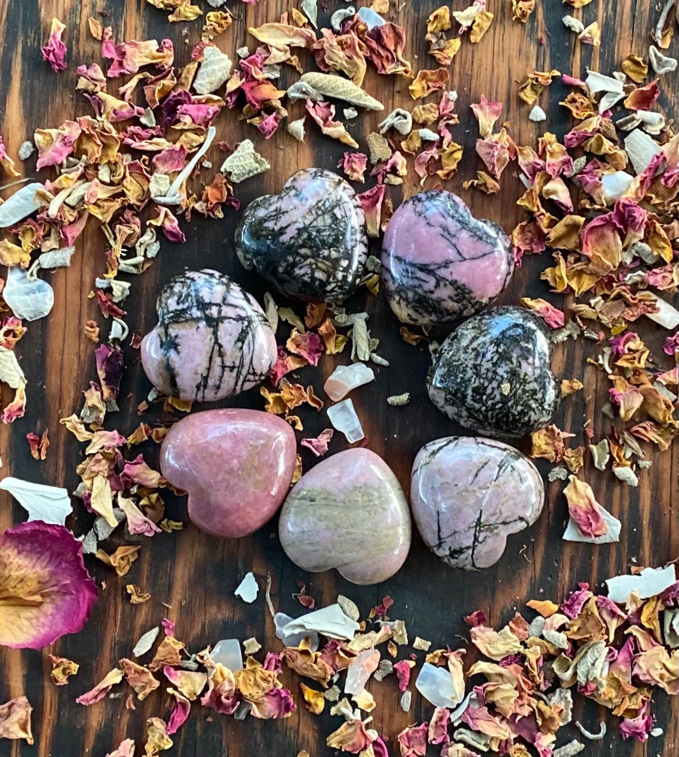 Rhodonite, Rhodonite Heart, Qty. 1