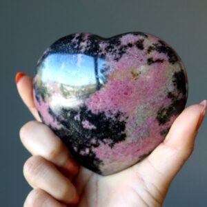 Rhodonite Heart Wild Lovers True Natural Pink Stone Crystal Rhodonite Heart Wild Lovers True Natural Pink Stone Crystal