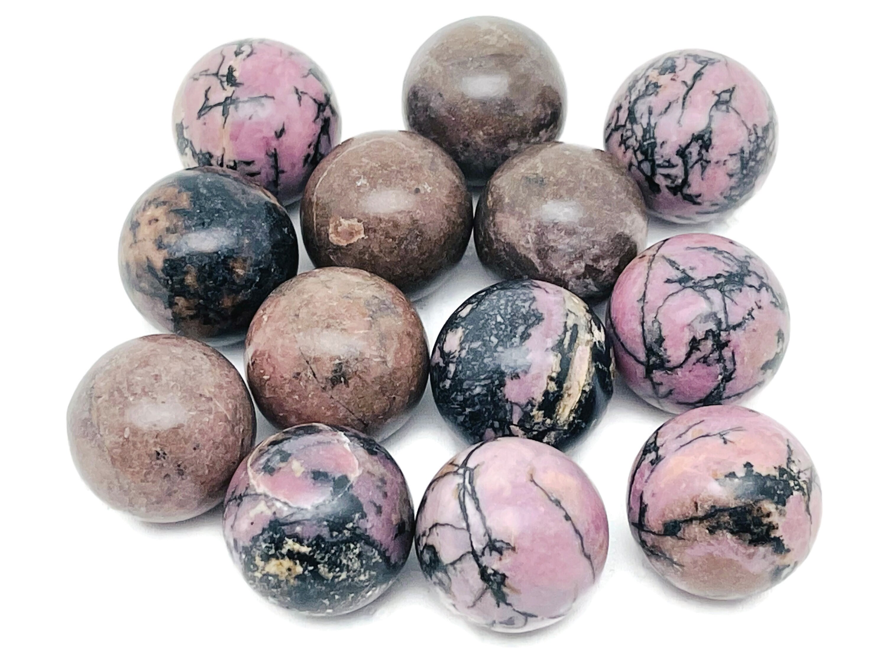 Rhodonite Sphere Gemstone – Crystal Sphere - Healing Stone – Crystal Ball – Crystal Décor – 20mm - Sp1011