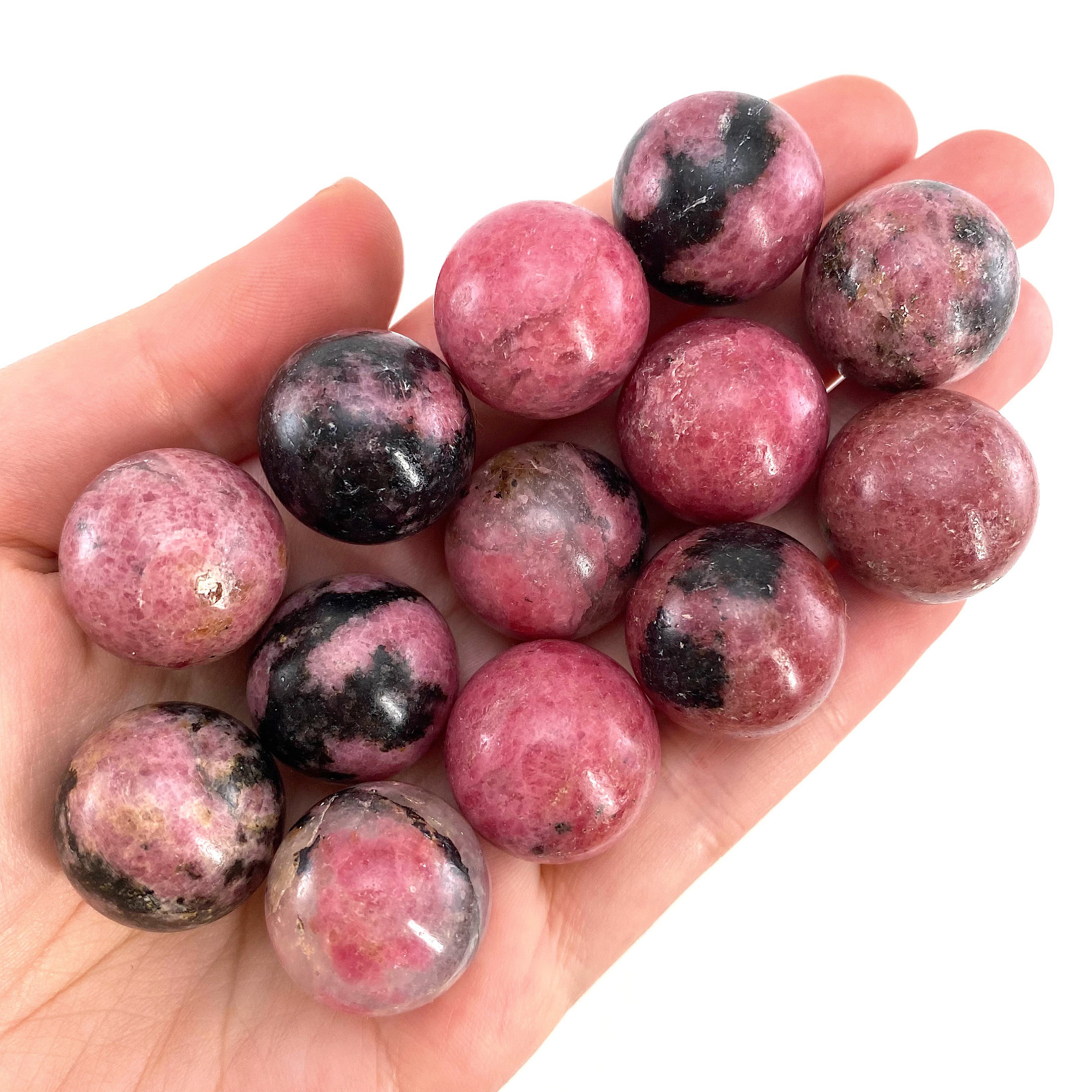 Rhodonite Sphere | Pink & Black Crystal Ball (19-20mm)