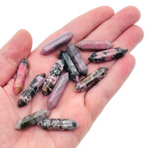 Rhodonite Terminated Carved Point – Point Small Crystal Point – Crystal Pendant - 33mm - Po1027 Rhodonite Terminated Carved Point – Point Small Crystal Point – Crystal Pendant - 33mm - Po1027