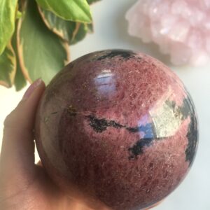 Xl Rhodonite Sphere, Rhodonite Xl Rhodonite Sphere, Rhodonite