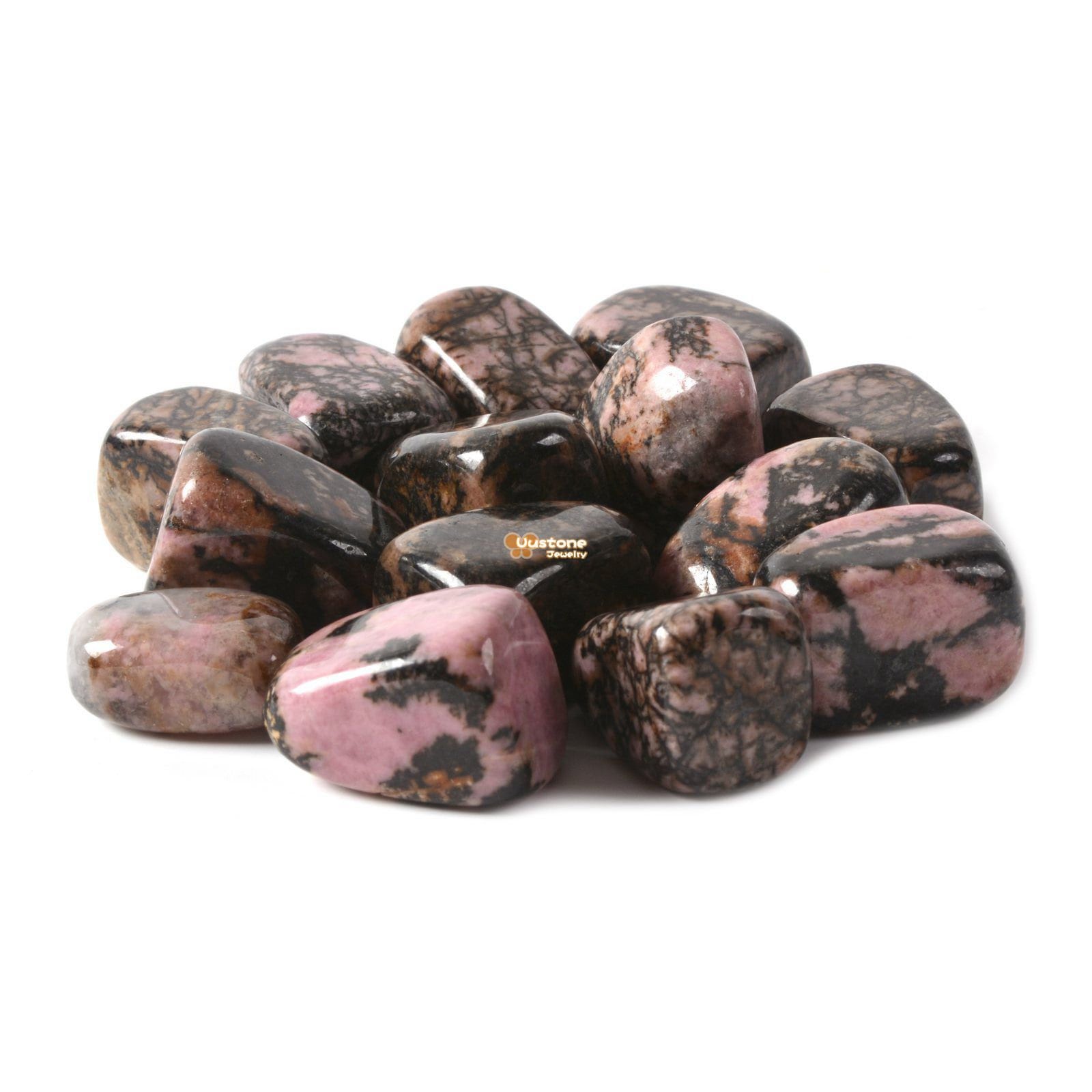 1/2lb Matrix Rhodonite Tumbled Stone Specimen Collection Pocket Worry Healing Crystal Reiki