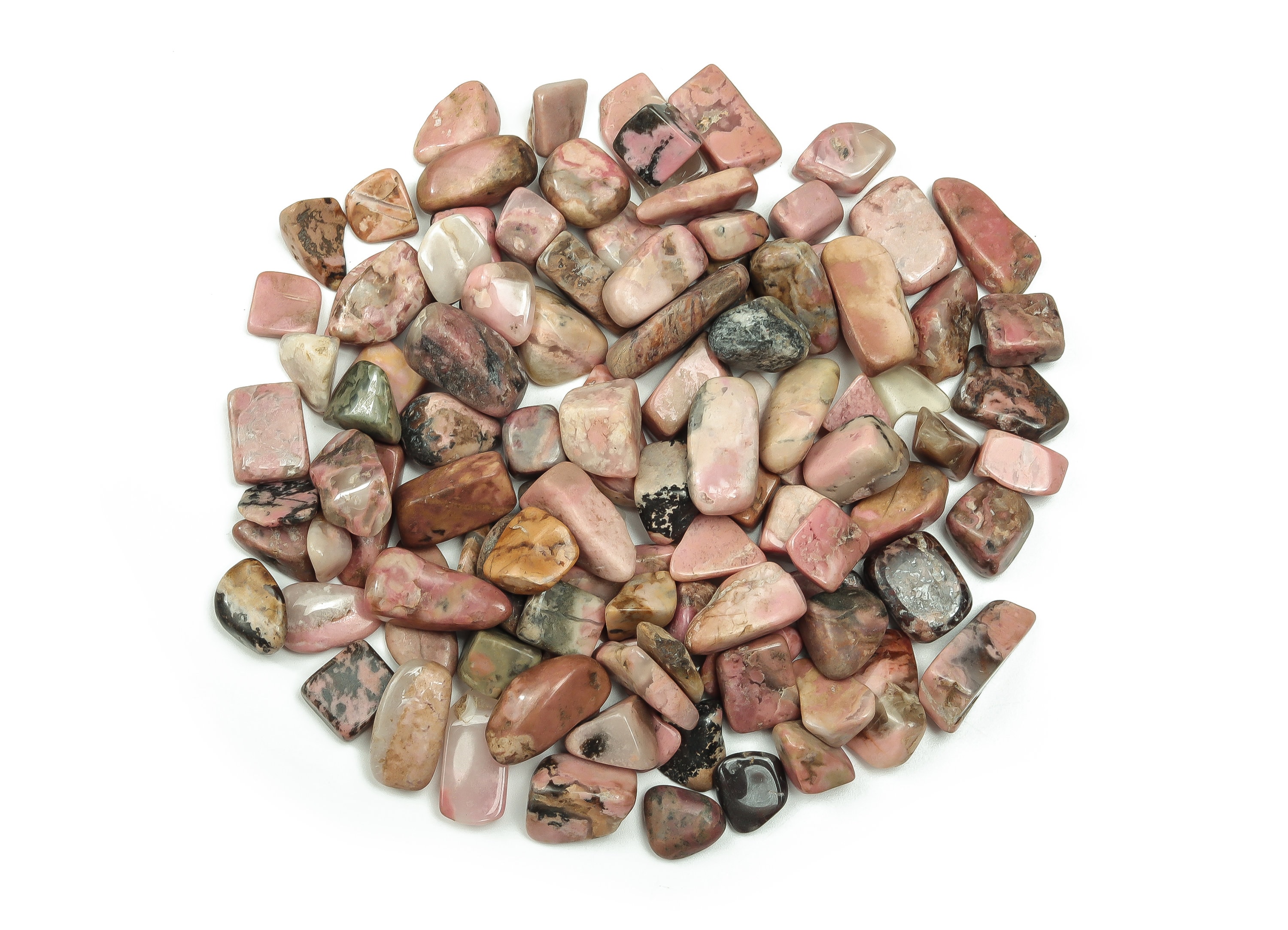 Rhodonite Chips – Gemstone Chips – Crystal Semi Tumbled Chips - Bulk Crystal - 7-12mm - Cp1129