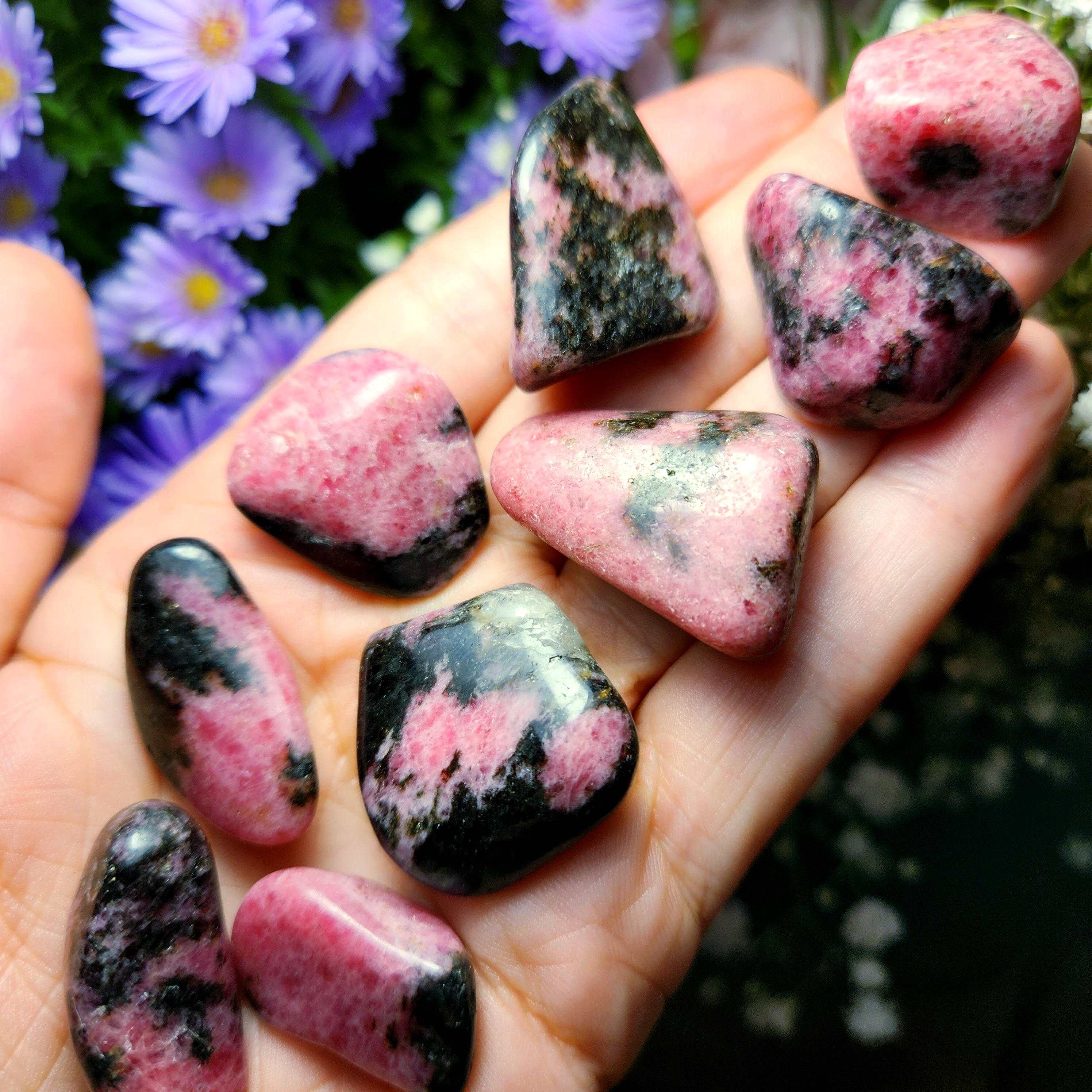Rhodonite Crystal - Polished Rhodonite - Tumbled Rhodonite - Natural Rhodonite - Rhodonite Stone - Pink Rhodonite - Rhodonite Gemstone