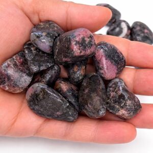 Rhodonite Tumbled Crystals (0.75"–1.2") | Heart Chakra Stones | Bulk Pink Black Gemstones Rhodonite Tumbled Crystals (0.75"–1.2") | Heart Chakra Stones | Bulk Pink Black Gemstones