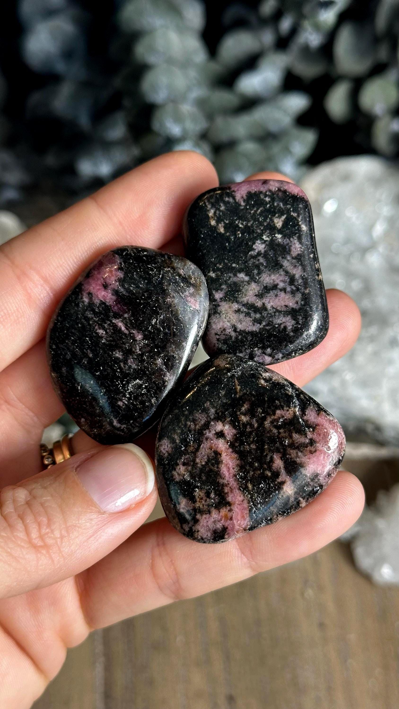Tumbled Madagascar Rhodonite , Rhodonite , Chakra Stone, Confidence, Self Love, Kindness, Caring