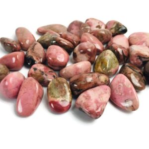 Tumbled Rhodonite Stone: Pink, Black & Cream Crystal (12-20 mm) Tumbled Rhodonite Stone: Pink, Black & Cream Crystal (12-20 mm)