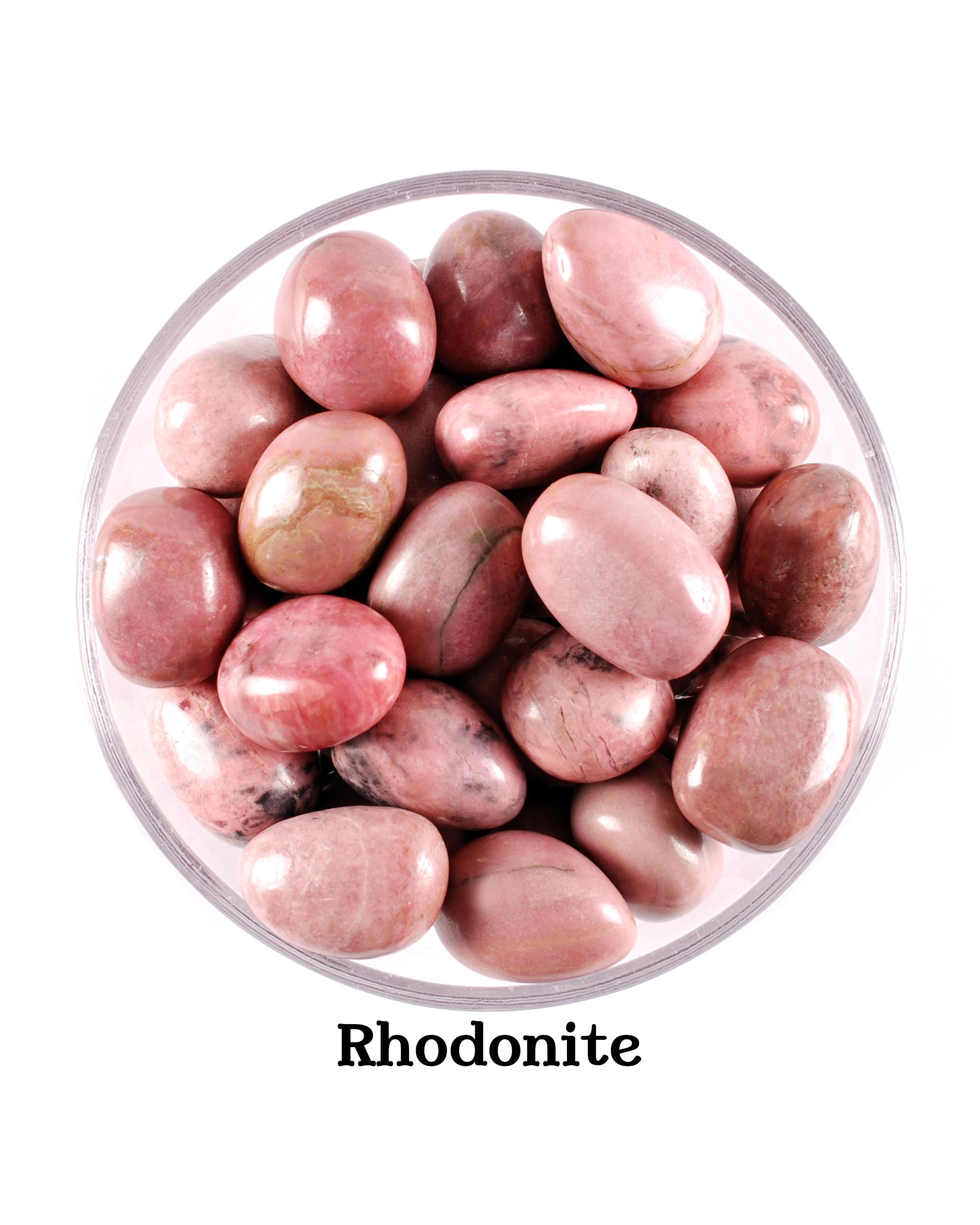 Rhodonite Tumbled Stone, Emotional Healing And Calm, Heart Chakra Ritual Gem