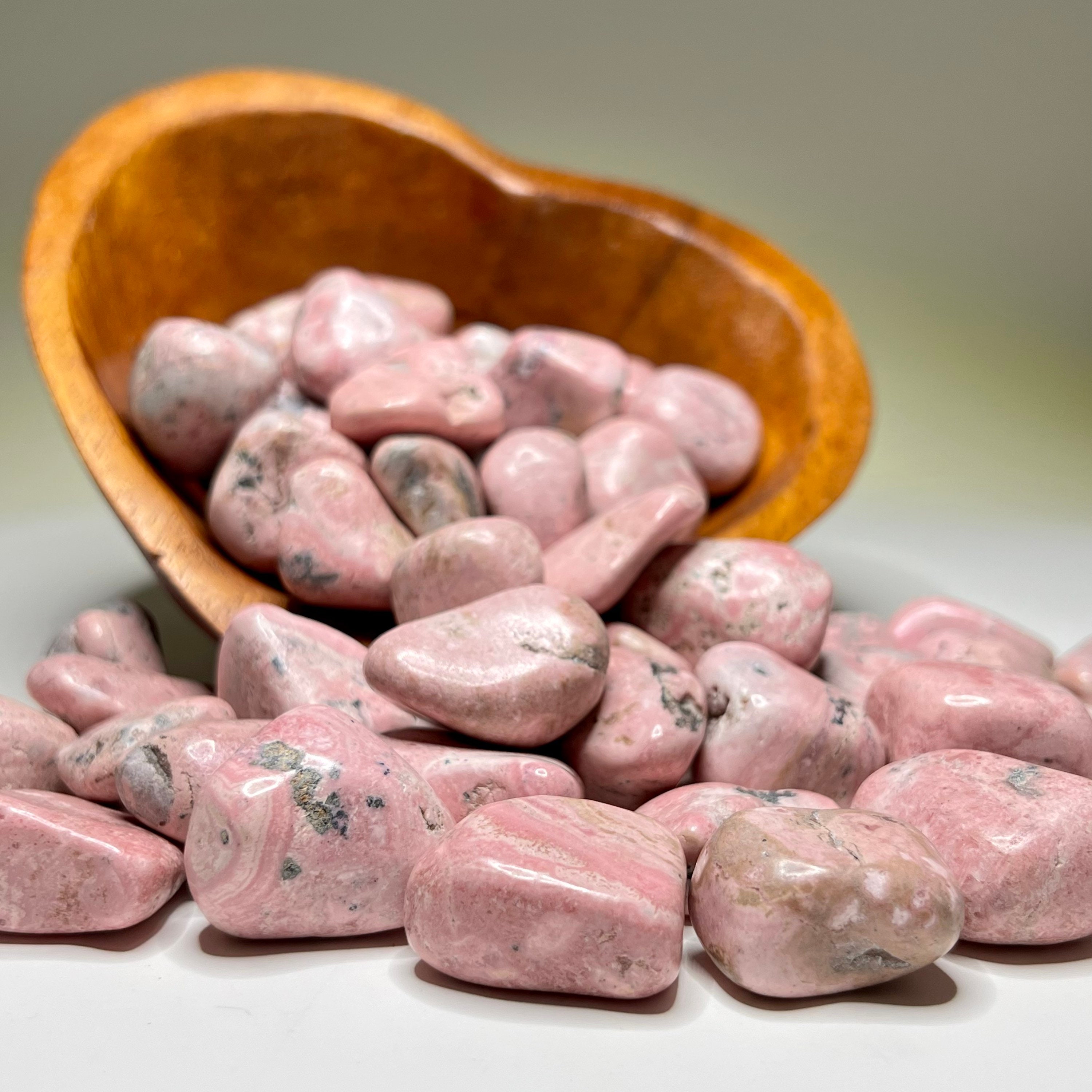 Rhodonite Tumbled Stones - Polished Pink Gemstones From Peru