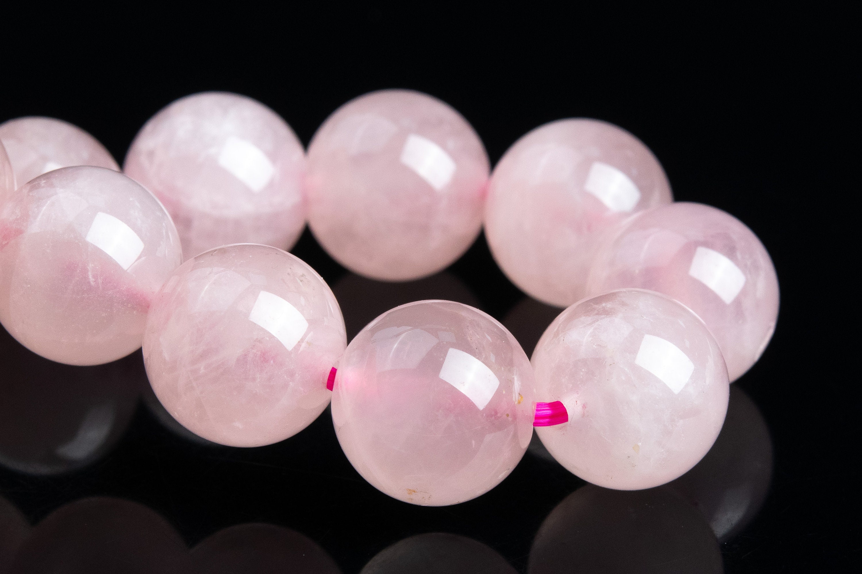 11mm Madagascar Rose Quartz Beads Faint Pink Bracelet Grade Aaa Genuine Natural Round Gemstone 7.5" Bulk Lot Options (121668h-3603)