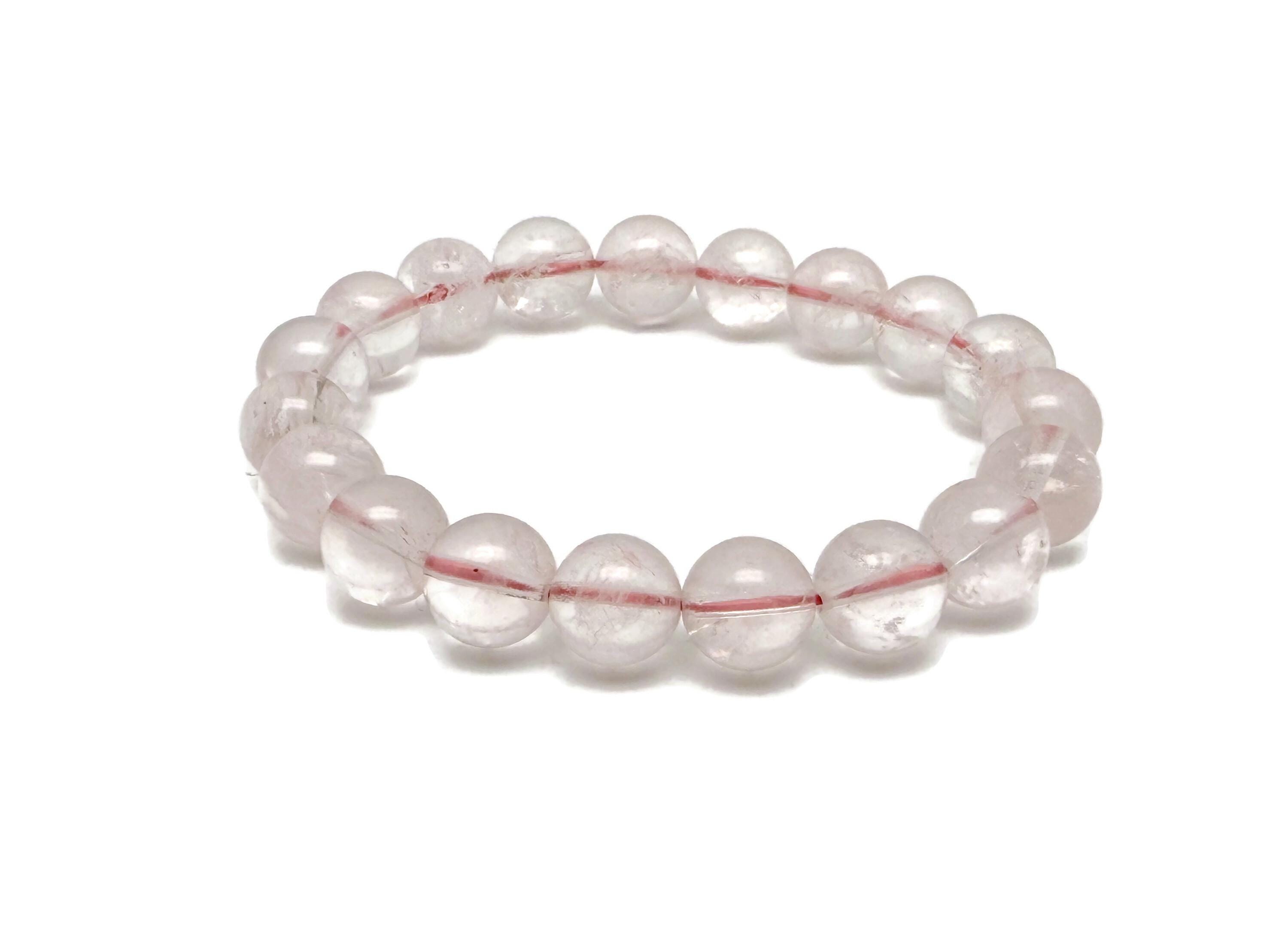 Rose Quartz Gemstone Bracelet - Aaa Premium Quality Crystal Bracelet - Men&women Stretchy Bracelet - Gift For Her - Crystal Healing - Aa1002