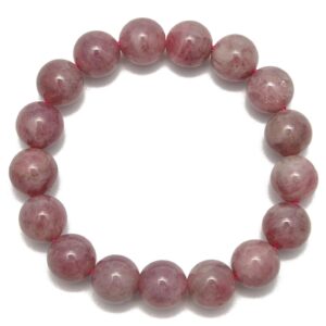 Madagascar Rose Quartz Bracelet Smooth Round 10mm 11mm 12mm 7.5'' Length