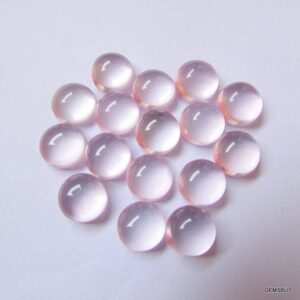 10 Aaa Rose Quartz Cabochons: 5mm Round Loose Gemstones