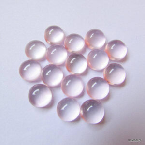 10 Pcs Aaa Rose Quartz Cabochons: 4mm Round Gemstones