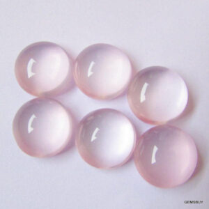 Aaa Rose Quartz Cabochon: 14mm Round Loose Gemstone