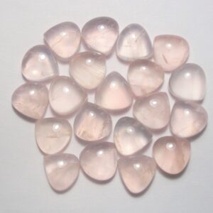 Aaa Rose Quartz Heart Cabochon: Jewelry Making Stone (8x8 To 15x15 Mm)