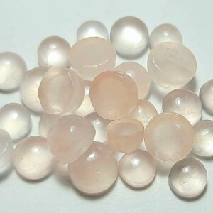 Aaa Rose Quartz Round Cabochon: Jewelry Making Stone (5x5 To 20x20 Mm)