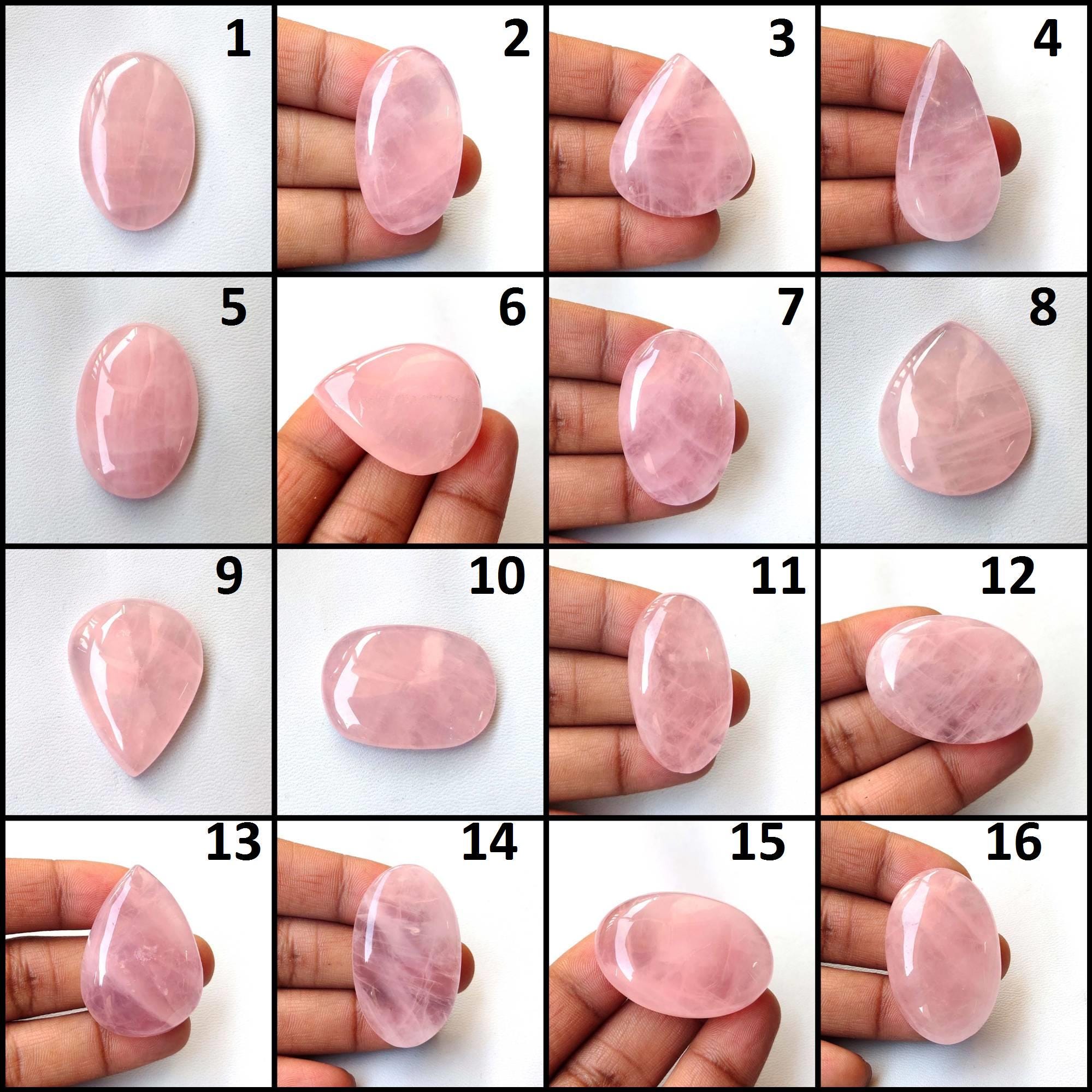 Awesome~ Pink Rose Quartz. Natural Rose Quartz Gemstone. Rose Quartz Cabochon. Wholesale Rose Quartz Loose For Jewelry. Rsm-