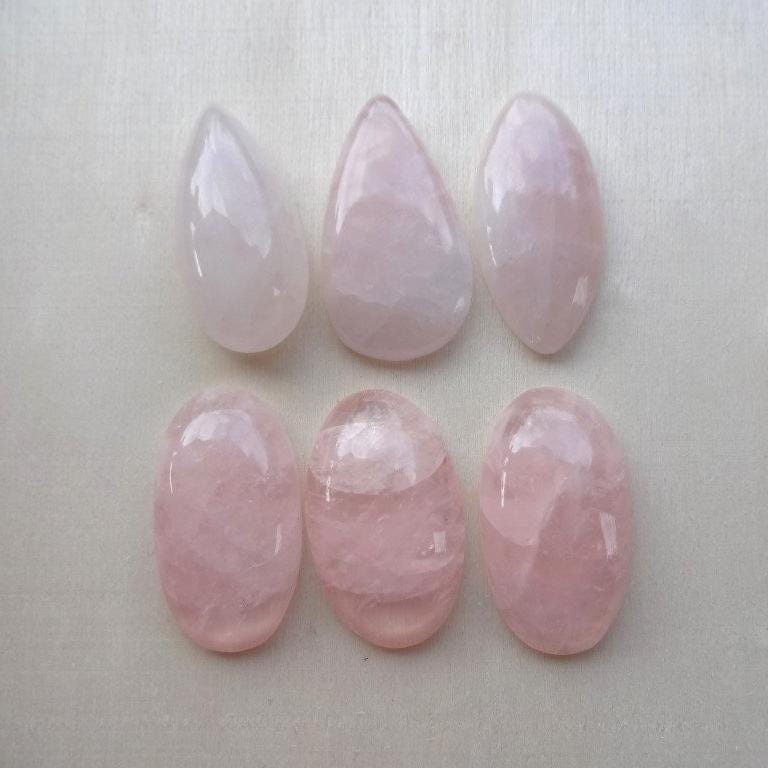 Rose Quartz Cabochon For Jewelry Making, Natural Gemstone Cabochon, Pink Gemstone Cabochon Rose Quartz Cabochon For Jewelry Making, Natural Gemstone Cabochon, Pink Gemstone Cabochon