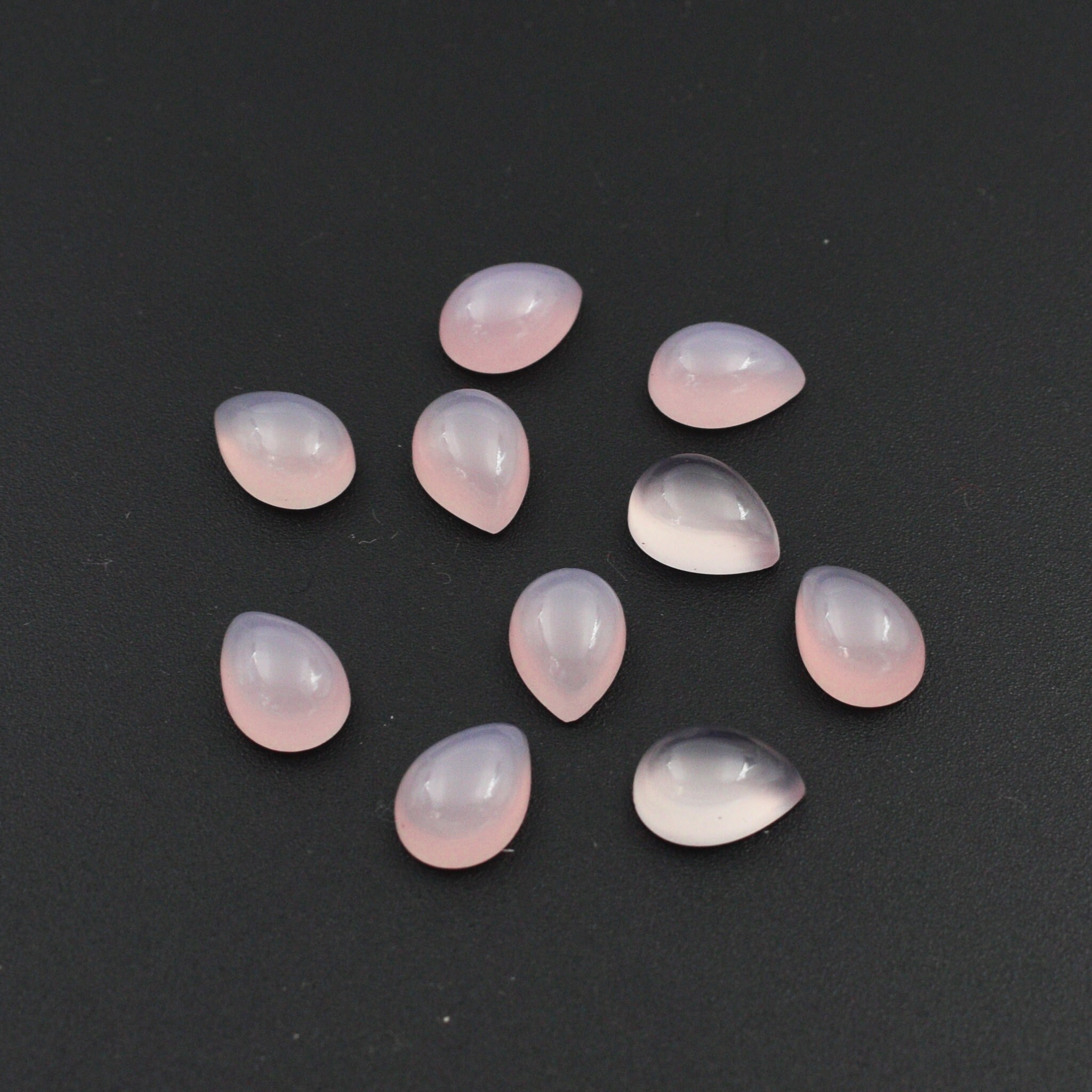 Pear Rose Quartz Cabochon, Polished Gemstone (3x5 Mm To 20x30 Mm)