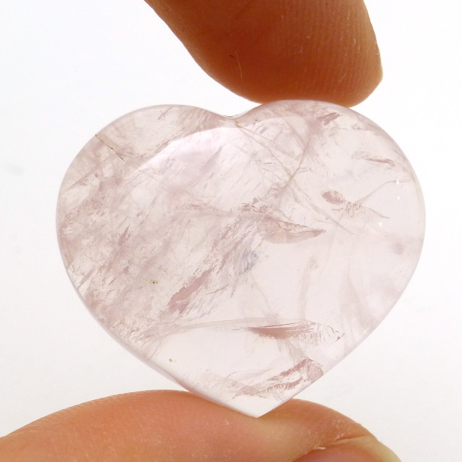 Rose Quartz Cabochon Heart Handmade One Of A Kind Rare Unique Valentine's Day Pink Translucent Hand Made Lapidary Fashion Pendant Jewelry Rose Quartz Cabochon Heart Handmade One Of A Kind Rare Unique Valentine's Day Pink Translucent Hand Made Lapidary Fashion Pendant Jewelry