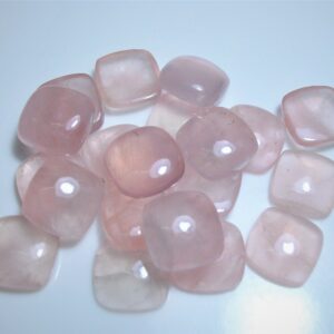 Natural Rose Quartz Cushion Cabochon Gemstone/cushion Cabochon/aaa Quality/rose Quart/semiprecious/jewelry Making Stone/pink Colour Gemstone