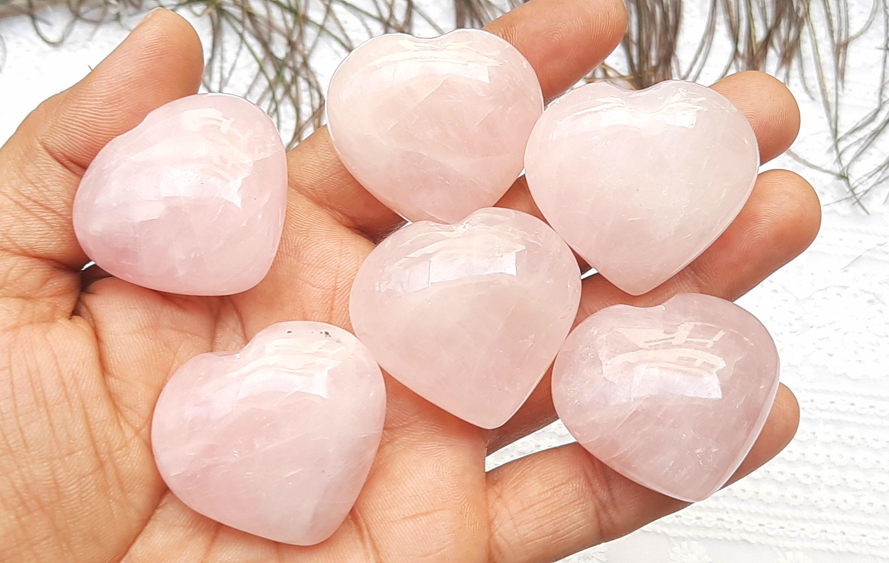 Natural Rose Quartz Heart Carving Gemstone,heart Gemstone,valentines Gift,love Gift,anniversary Gift,heart Statue, Heart Cabochon Jewelry
