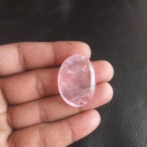 Rose Quartz Cabochon: Oval Gemstone for Jewelry Making (32x24x6 MM, 47.5 Carat Rose Quartz Cabochon: Oval Gemstone for Jewelry Making (32x24x6 MM, 47.5 Carat