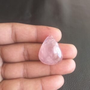 Pear Rose Quartz Cabochon: Aaa Gemstone For Jewelry Making (37.5 Carat, 27x22x8 Mm)