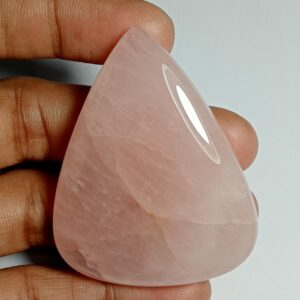 Pink Rose Quartz Cabochon - 53x42mm, 160cts Gemstone