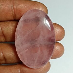 Pink Rose Quartz Cabochon: Loose Gemstone, 43x29mm (88cts.)