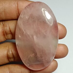 Pink Rose Quartz Cabochon: Loose Gemstone, 54x34mm (135cts.)