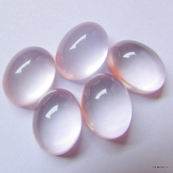Rose Quartz Cabochon: Pink Oval Gemstone (13x18mm)
