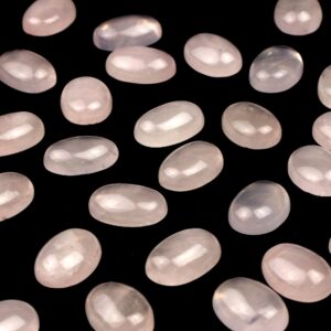 Rose Quartz Cabochon: Smooth Oval Gemstone (10x14mm)