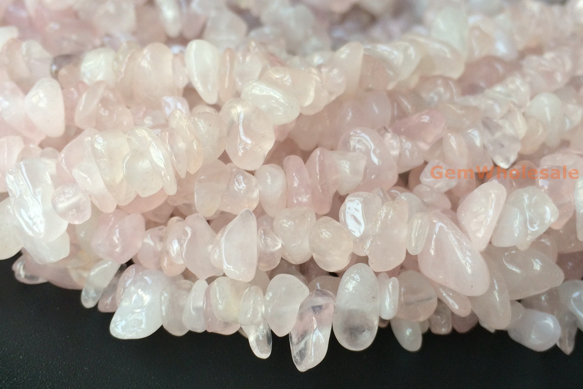 34" Rose Quartz 5x10mm Chips Beads Strands, Diy Jewelry Beads, Semi-precious Stone Wholesaler