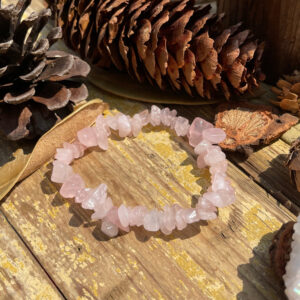 Aaa Natural Rose Quartz Chip Bracelet,healing Braclet,stretchy Chip Beads Bracelet,chip Stretchy String Bracelet.7.5 Inches Bracelet.
