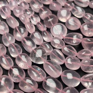 Amazing Color Rose Quartz Smooth Nuggets Shaped Beads, 14 Inches Size 14-15mm Rose Quartz Beads, An Amazing Item