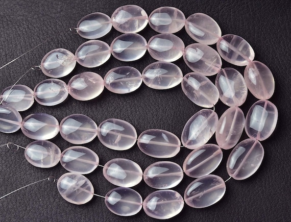 Big Rose Quartz Oval Beads - 8 Inches - Natural Beautiful Smooth Rose Quartz Oval Nuggets - Size Is 12x15 - 13x18 Mm #1407 Big Rose Quartz Oval Beads - 8 Inches - Natural Beautiful Smooth Rose Quartz Oval Nuggets - Size Is 12x15 - 13x18 Mm #1407