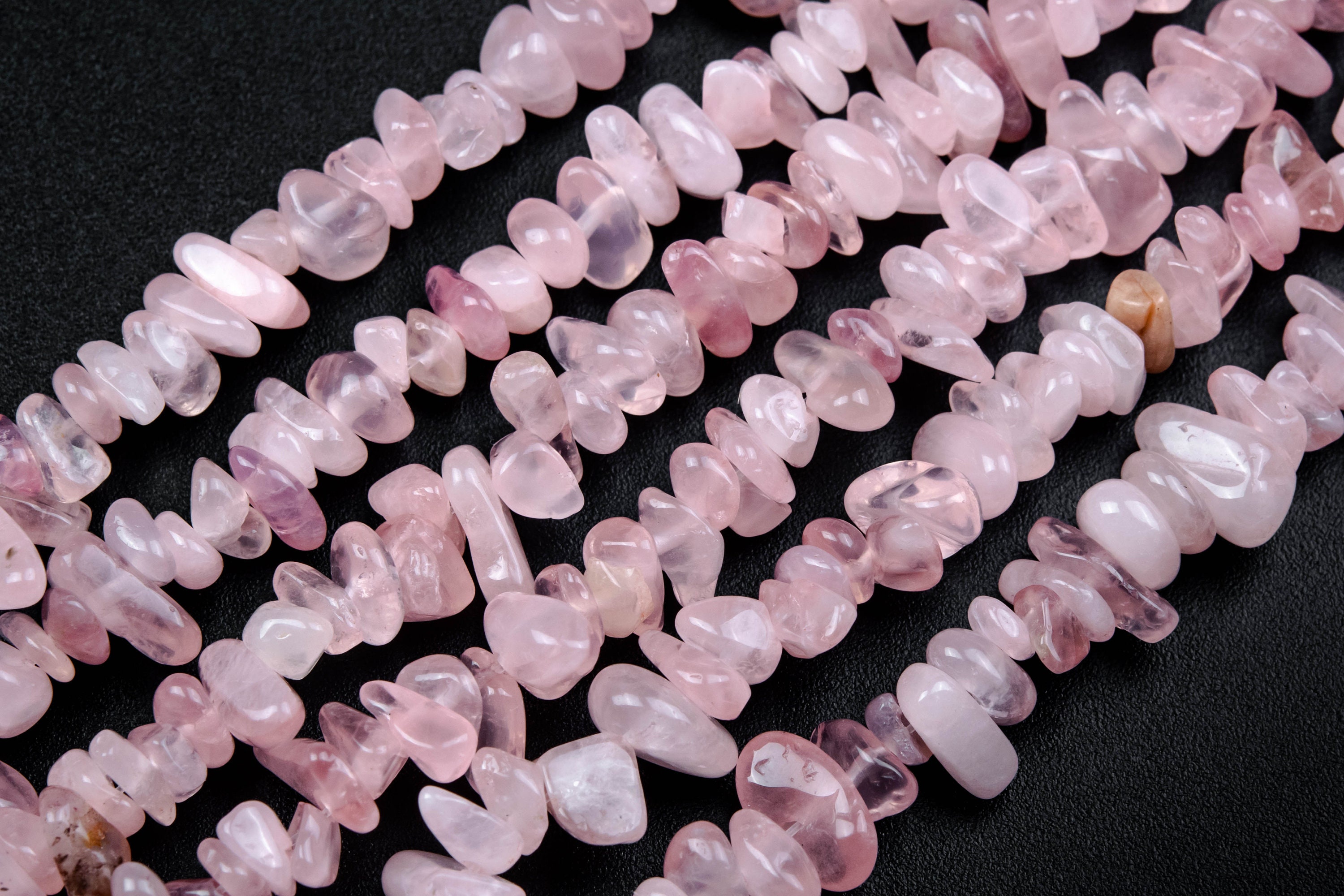 Genuine Natural Rose Quartz Loose Beads Madagascar Grade Aa Pebble Chips Shape 4-10mm