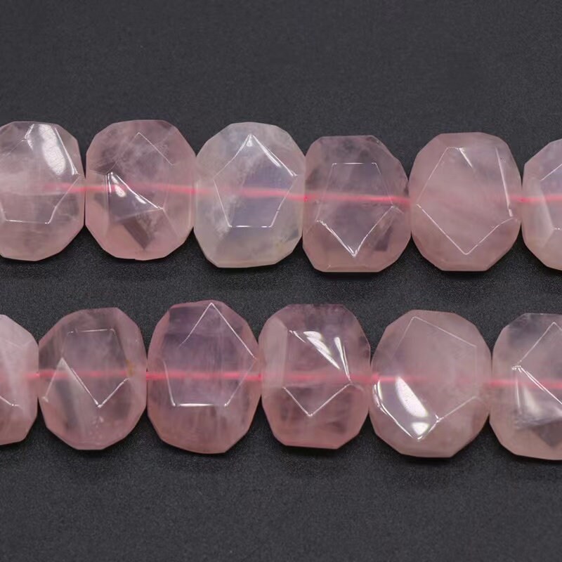 Natural Crystal Rose Quartz Faceted Slab Nugget Beads,irregular Loose Diy Beads. Natural Crystal Rose Quartz Faceted Slab Nugget Beads,irregular Loose Diy Beads.