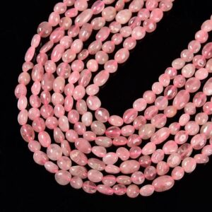 Natural Madagascar Rose Quartz Gemstone Grade AAA Pebble Nugget Granule 6-8MM 8-10MM Loose Beads BULK LOT 1,2,6,12 and 50 (D600)